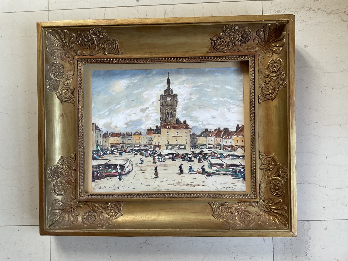 Gouache de Louis Braquaval Bethune 1913-photo-4