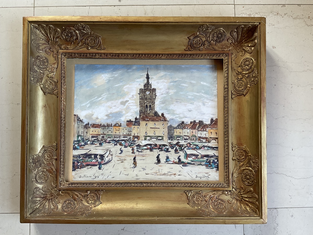 Gouache de Louis Braquaval Bethune 1913