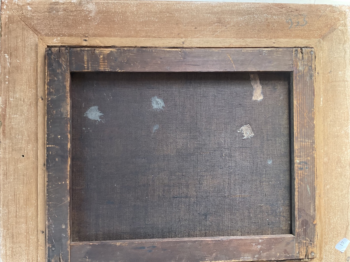 Pêcheuse huile sur toile par Testu-photo-1