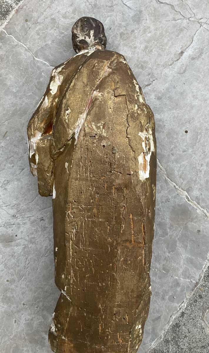 18th-century Gilded Wood Sculpture-photo-3