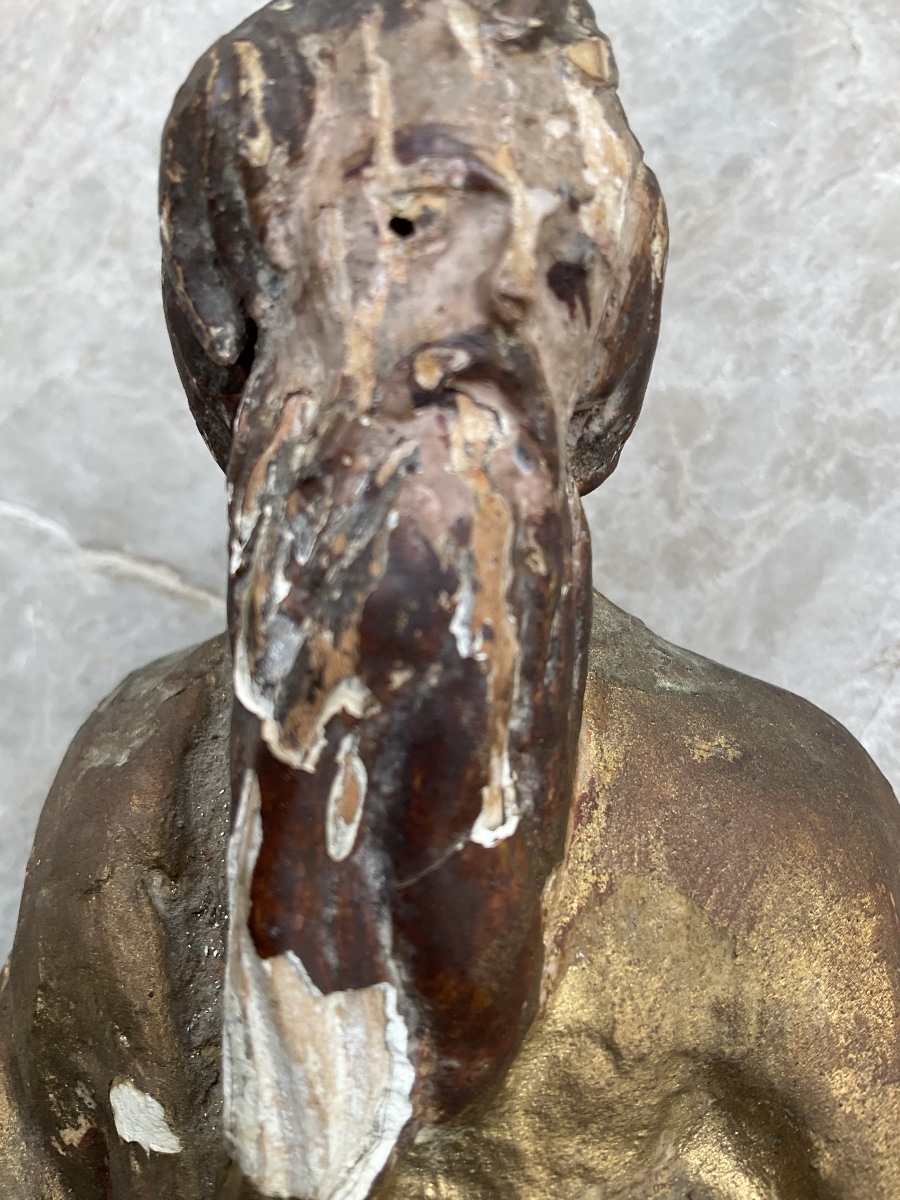18th-century Gilded Wood Sculpture-photo-4