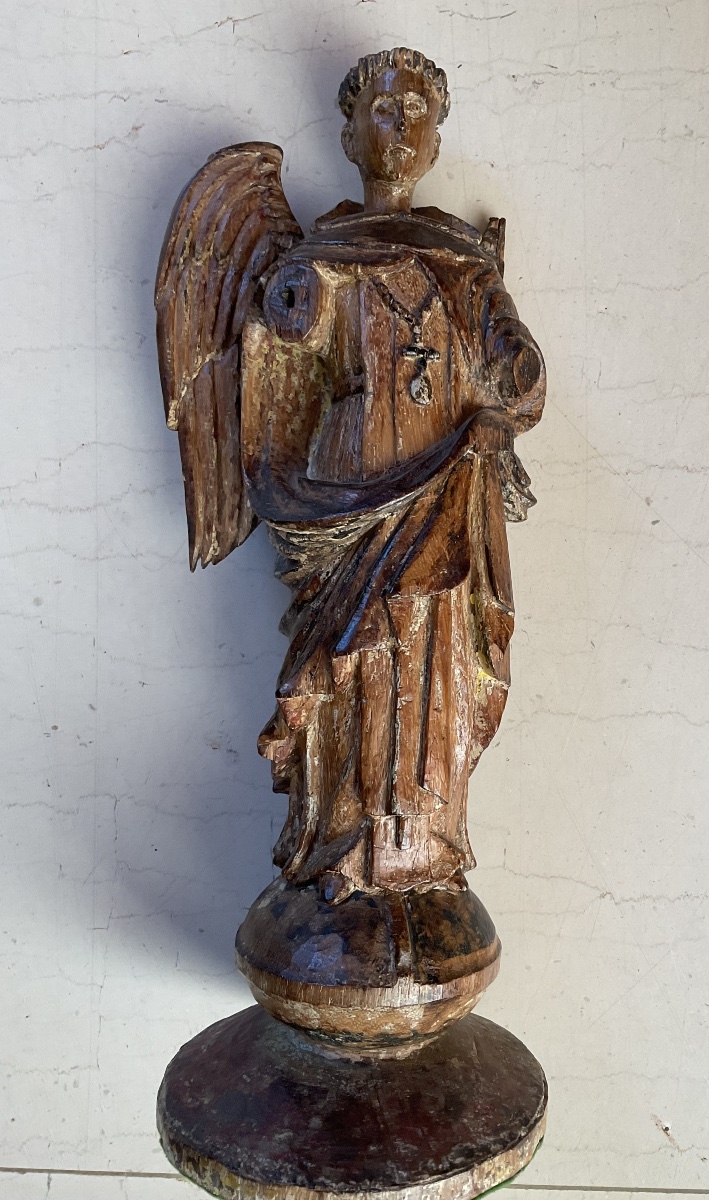 18th-century Natural Wood Angel-photo-1