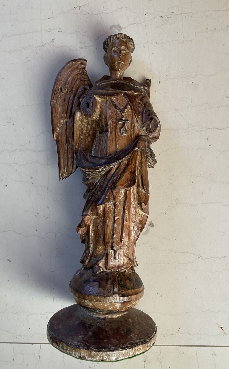 18th-century Natural Wood Angel