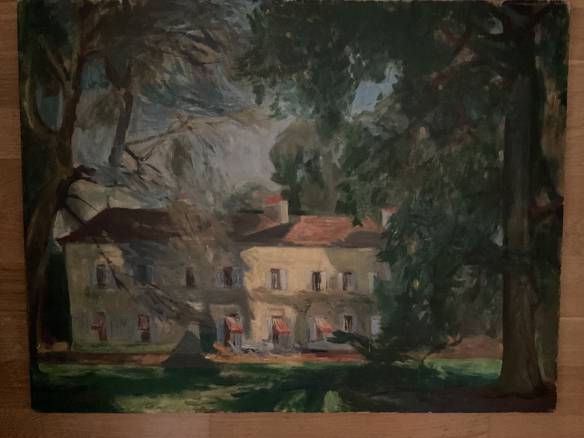 Property In l'Isle-adam, Oil On Canvas, Signed-photo-2