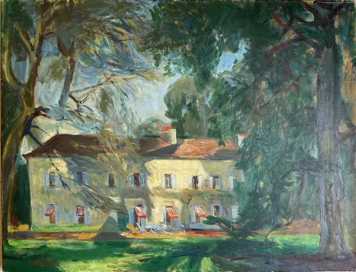 Property In l'Isle-adam, Oil On Canvas, Signed-photo-4