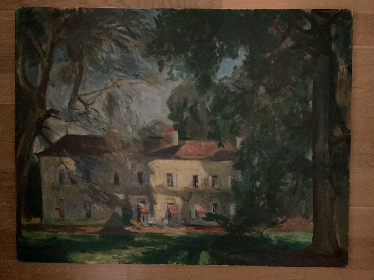 Property In l'Isle-adam, Oil On Canvas, Signed-photo-1
