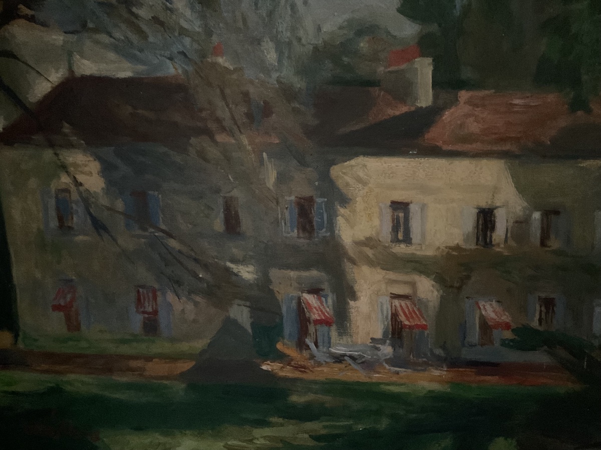 Property In l'Isle-adam, Oil On Canvas, Signed-photo-2