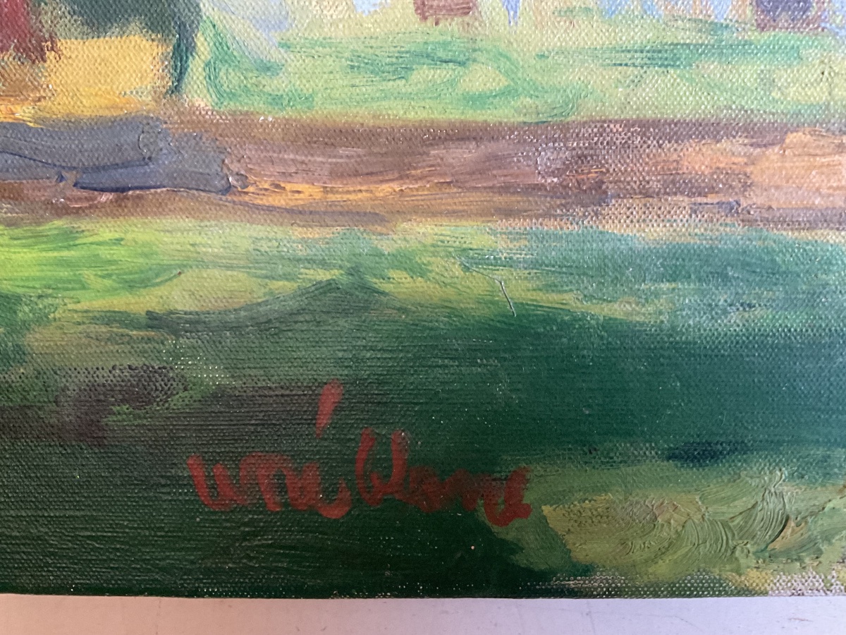 Property In l'Isle-adam, Oil On Canvas, Signed-photo-5