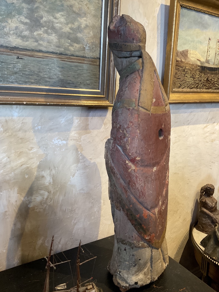 Saint en bois haut 88cmXVIE-photo-3