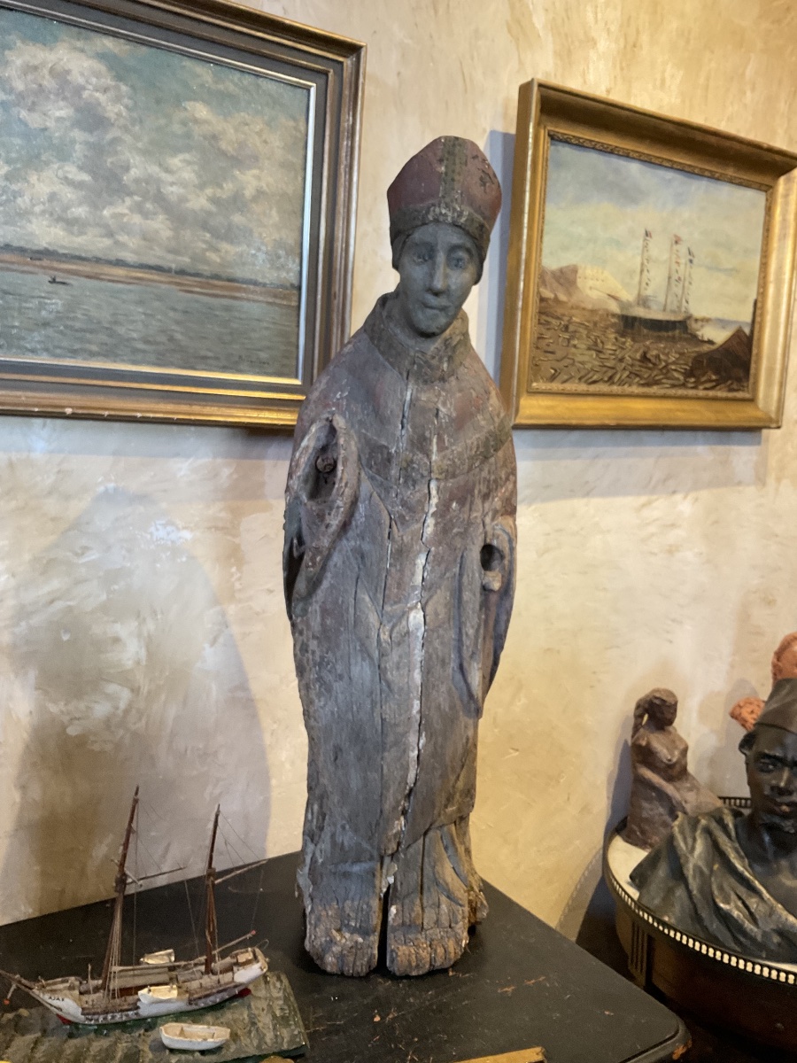 Saint en bois haut 88cmXVIE
