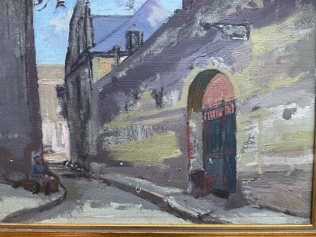 Carriage Gate, Oil On Wood-photo-4