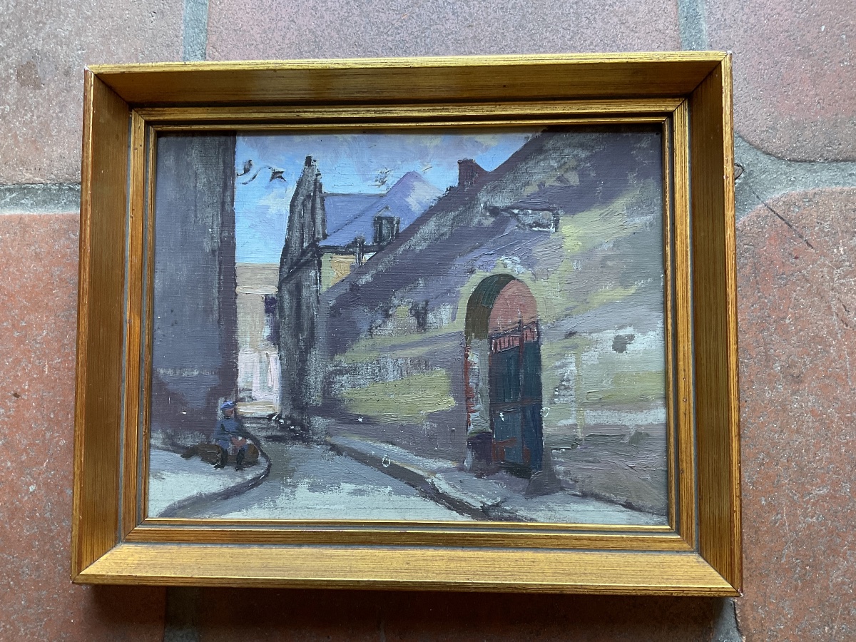 Carriage Gate, Oil On Wood-photo-2