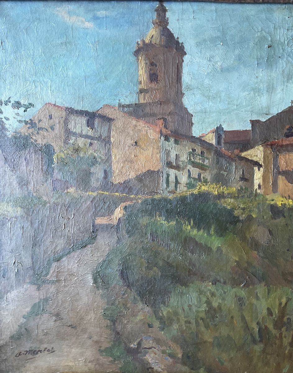  Village Street In Provence (historic) Signed -photo-3