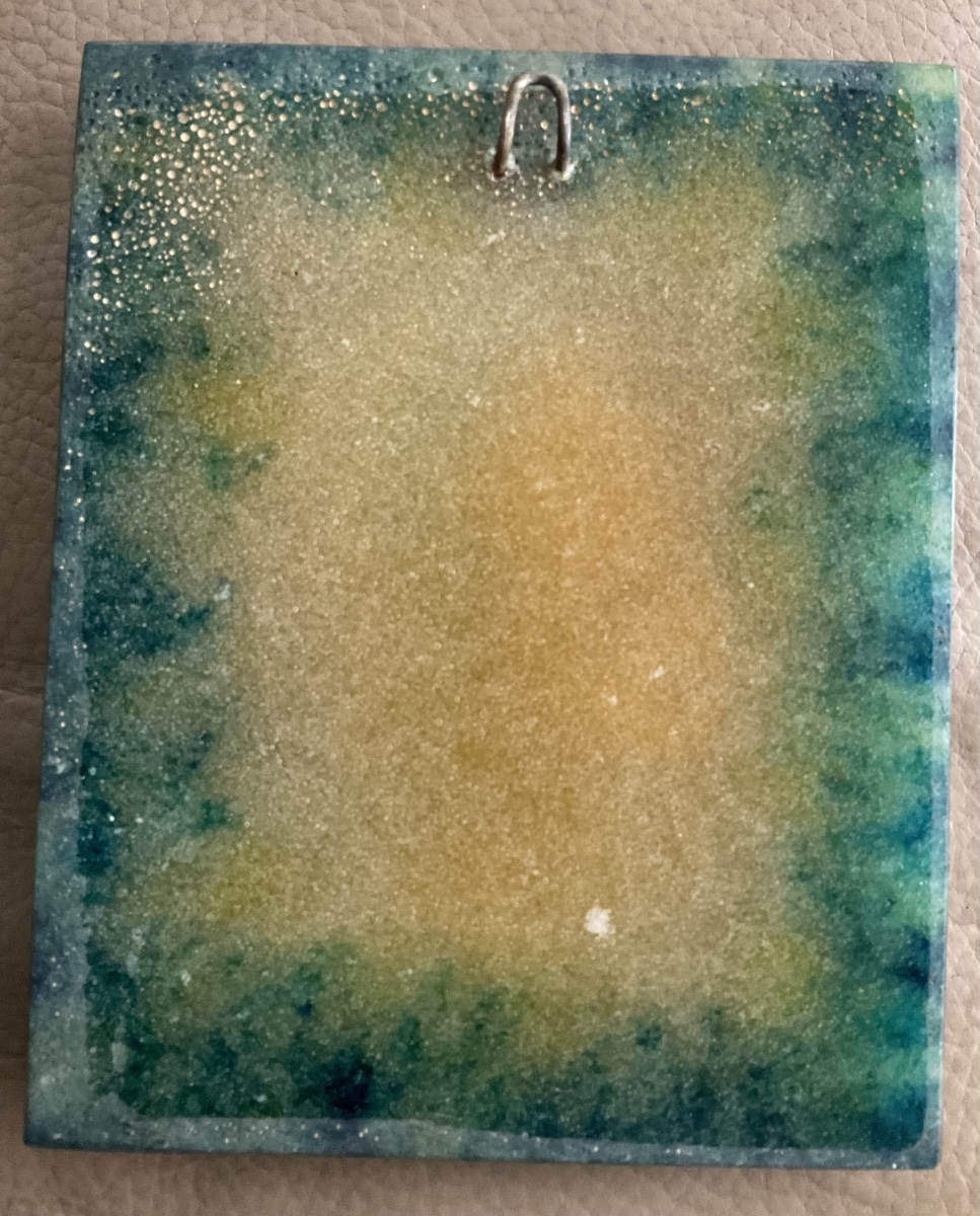 "ave Maria" Framed In Glass Paste By Walter Nancy-photo-3
