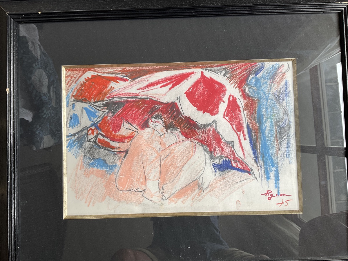 Woman With A Parasol By E. Pignon 75-photo-4