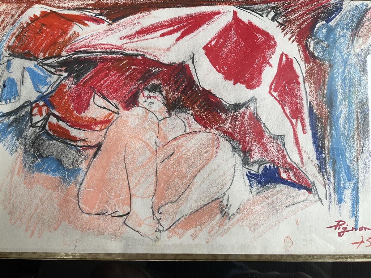 Woman With A Parasol By E. Pignon 75-photo-1