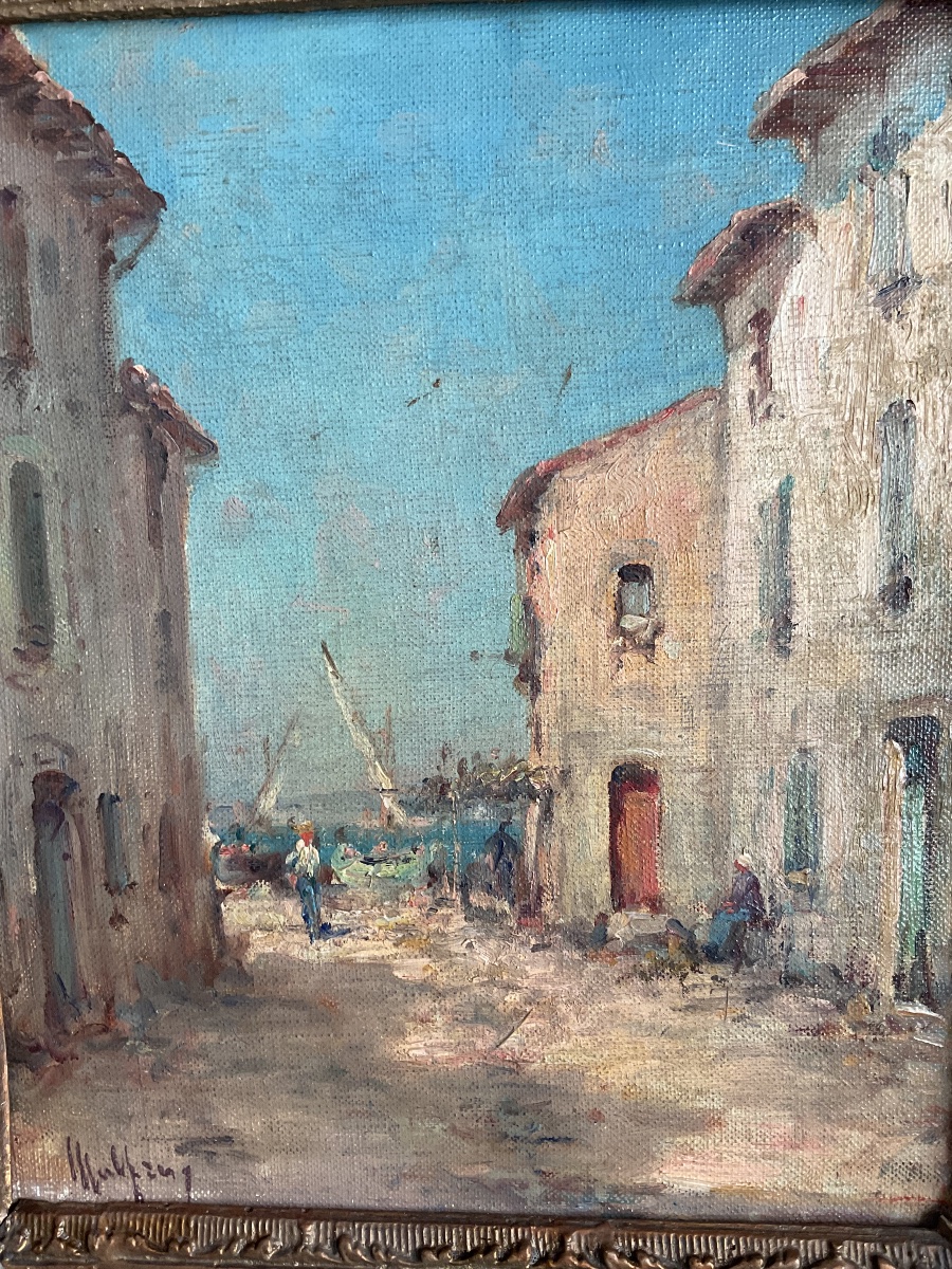 Framed Painting By Malfroy, *les Martigues*-photo-4