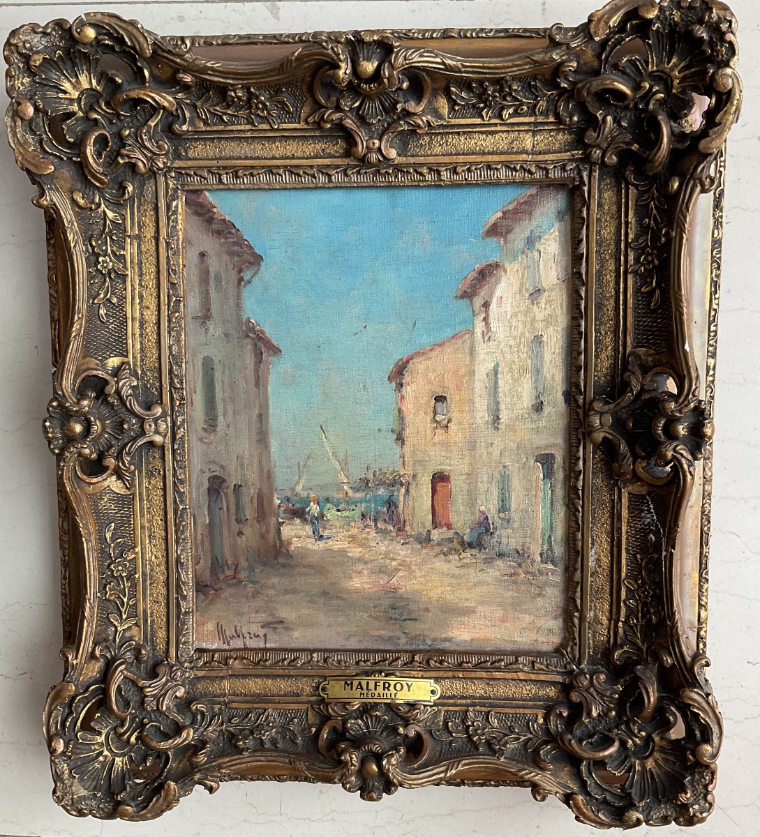 Framed Painting By Malfroy, *les Martigues*-photo-1