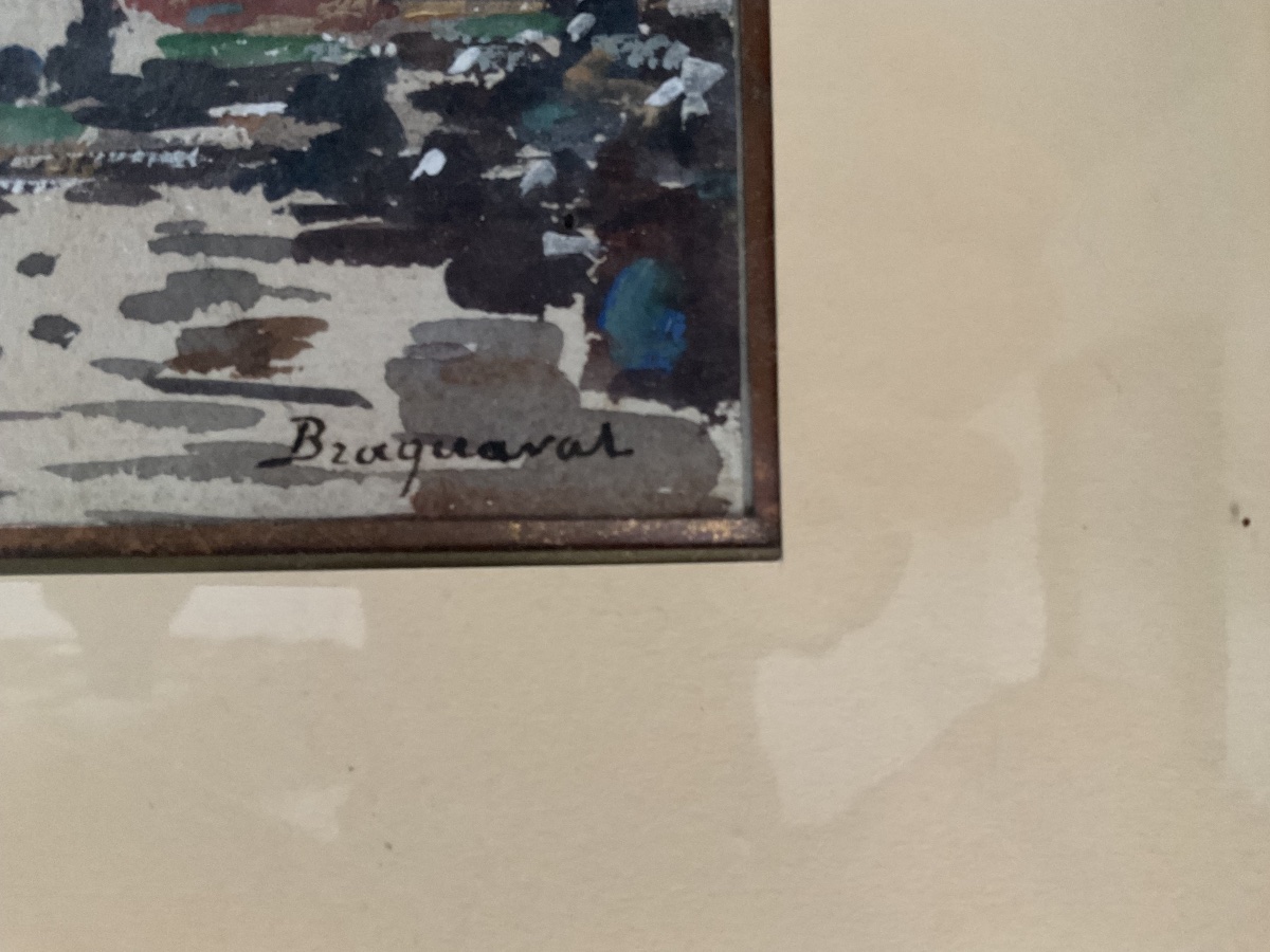 Aquarelle de Louis Braquaval Marche de Bergues-photo-1