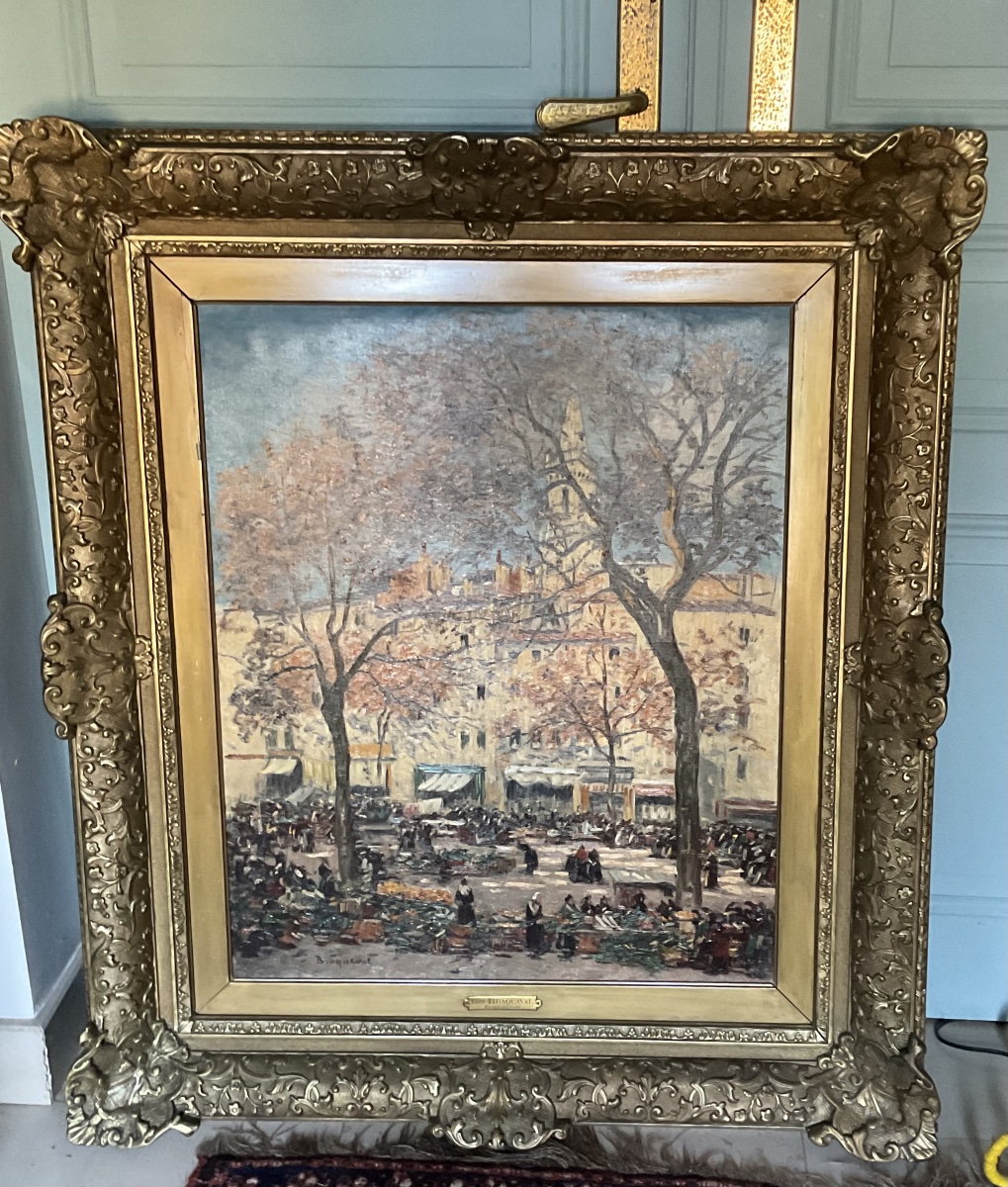 Large Painting Of Salon Draguignan By Braquaval-photo-2
