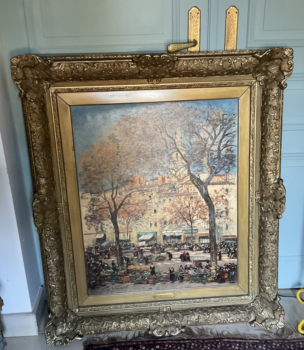 Large Painting Of Salon Draguignan By Braquaval-photo-3