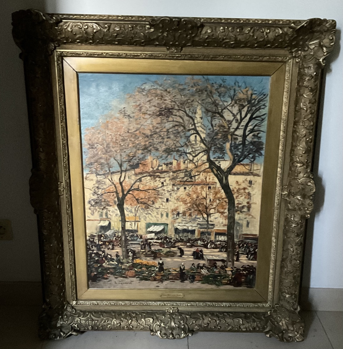 Large Painting Of Salon Draguignan By Braquaval-photo-4