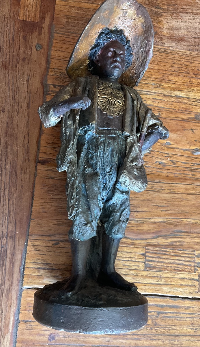 Gaucho With His Whip—polychrome Statue -photo-5