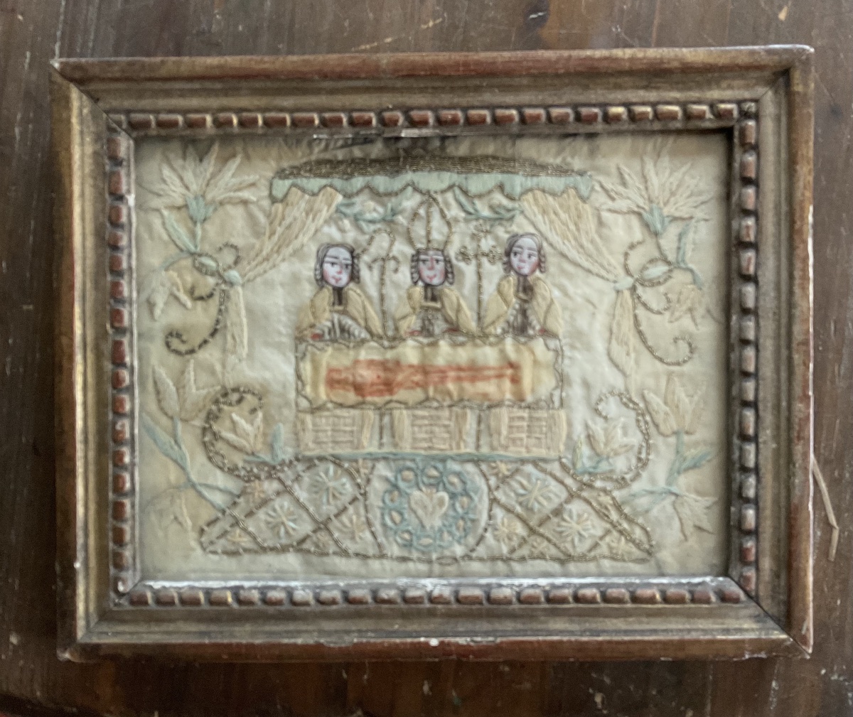 Fabric Depicting The Holy Shroud Of The Bishop Of Besançon (18th Century)-photo-2