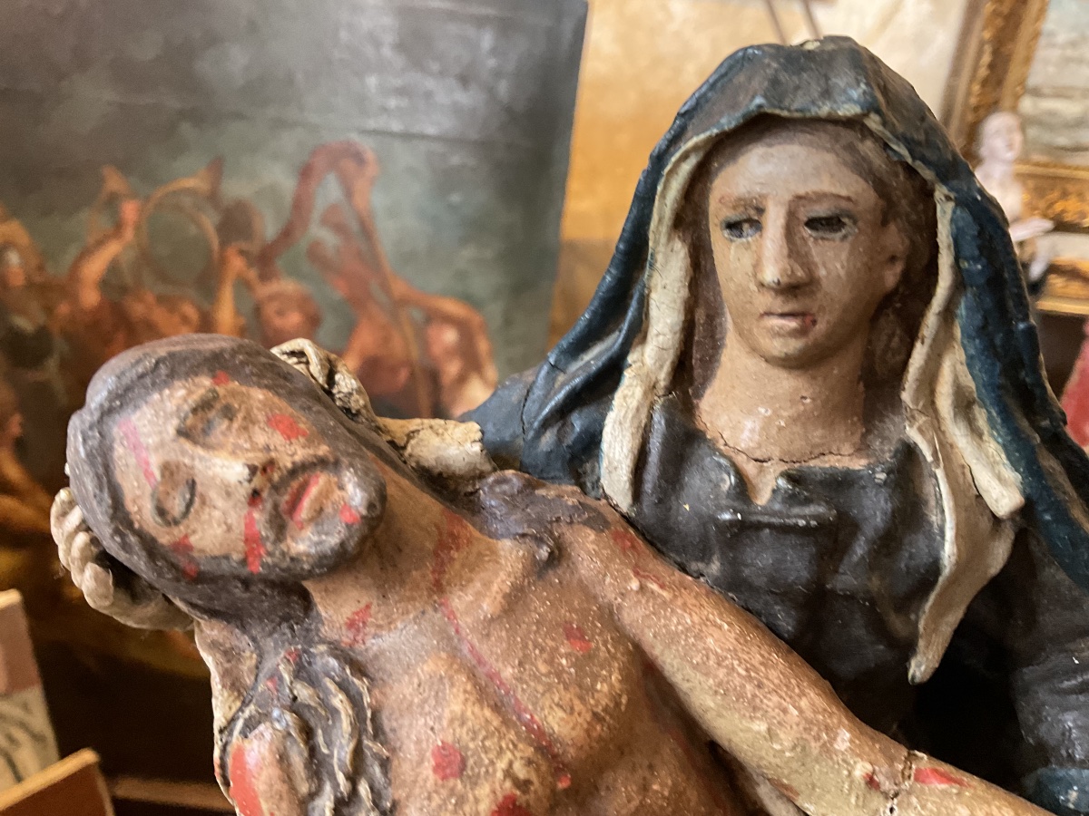 Pietà, Italy, 18th Century; Wood And Papier-mâché -photo-3