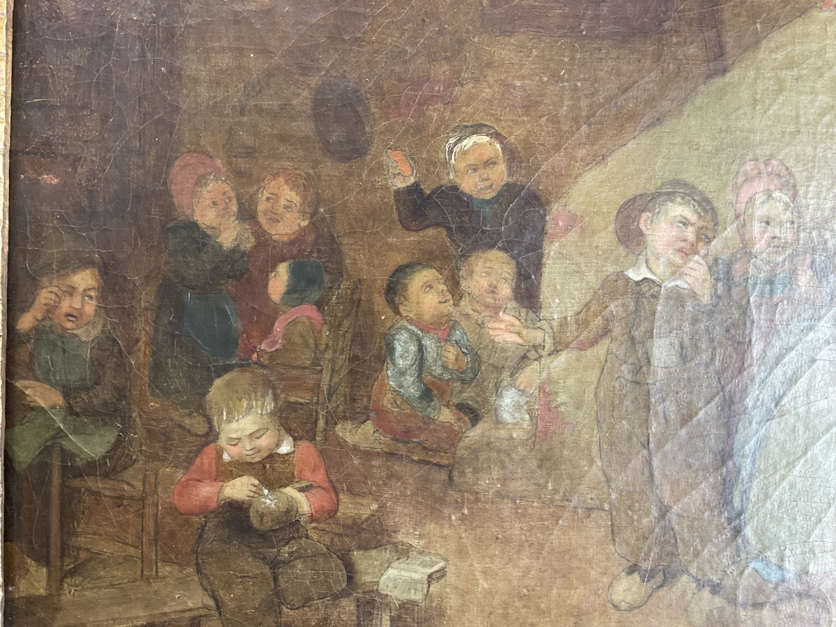 Toile XVIIIeSiecle  rentrée des écoles -photo-4