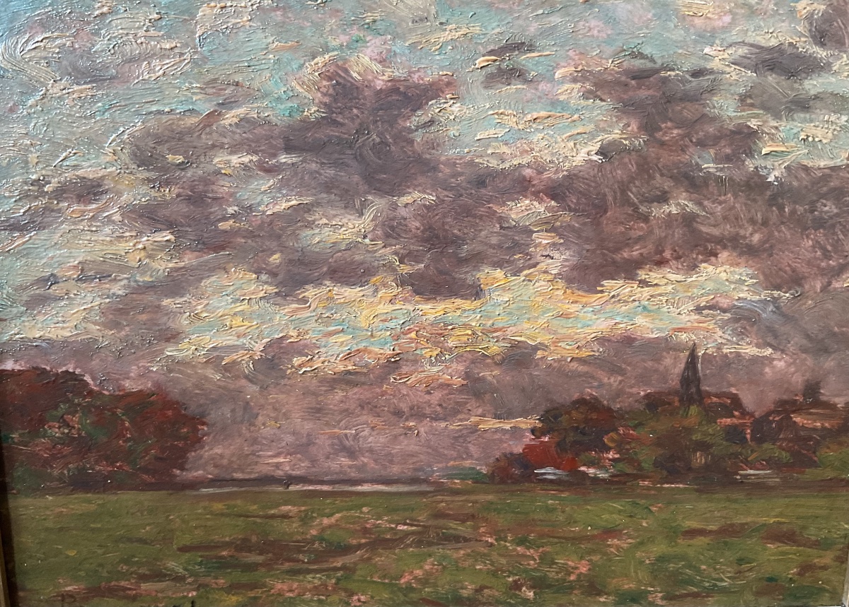 Ferme avec ciel violine de BRAQUAVAL