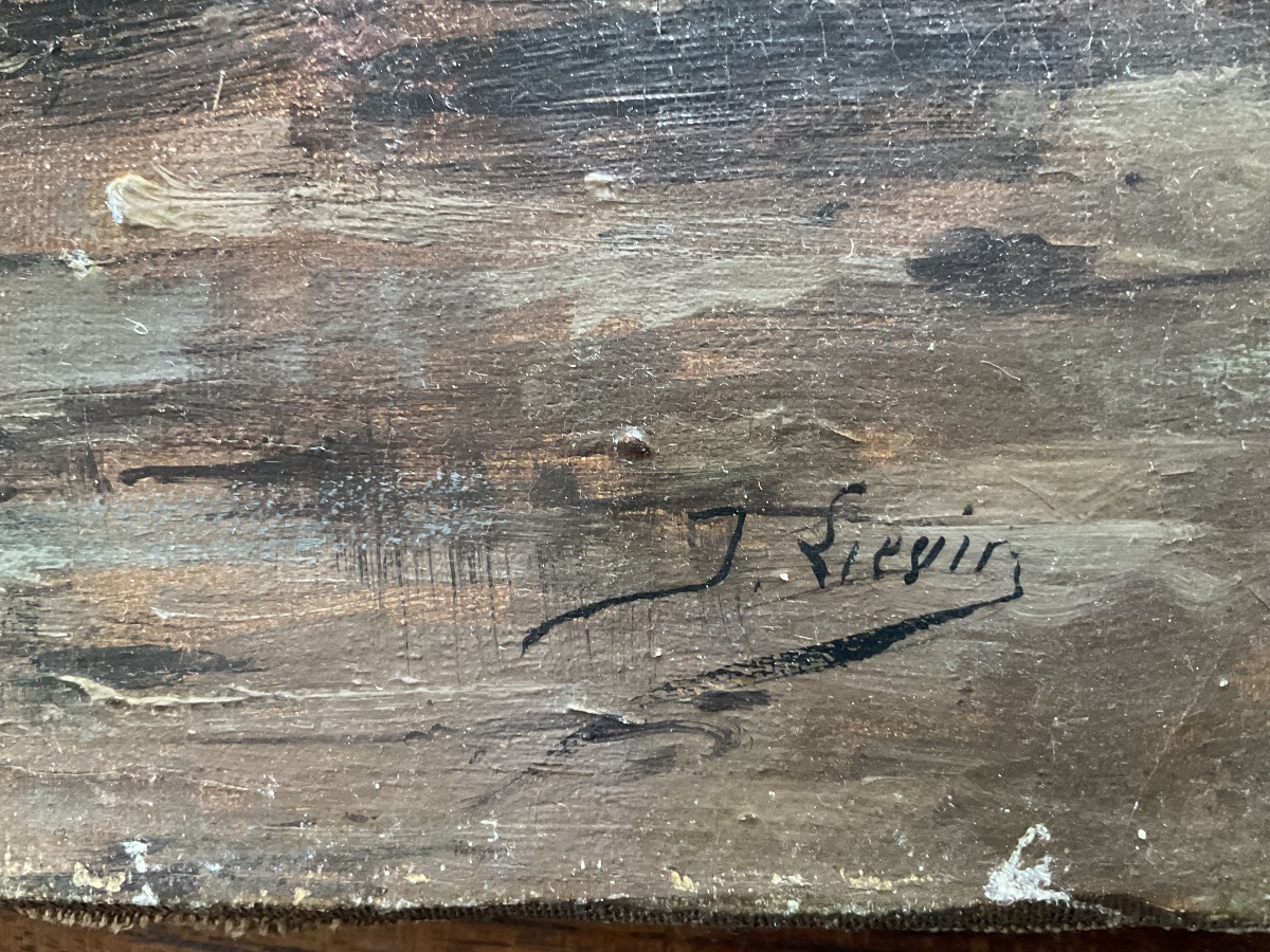 Port par Lievin huile sur toile-photo-3