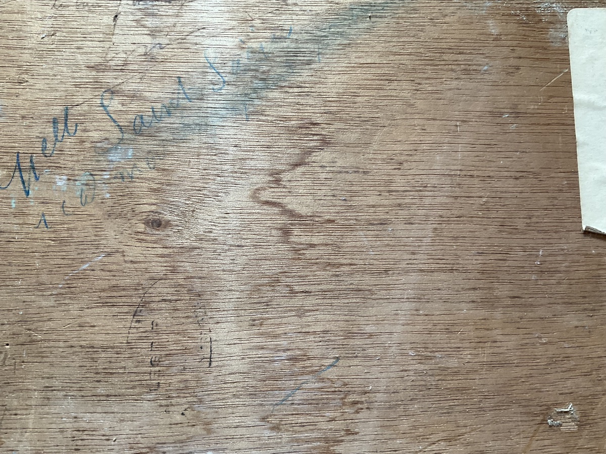 GINET Bord de plage huile sur bois-photo-2