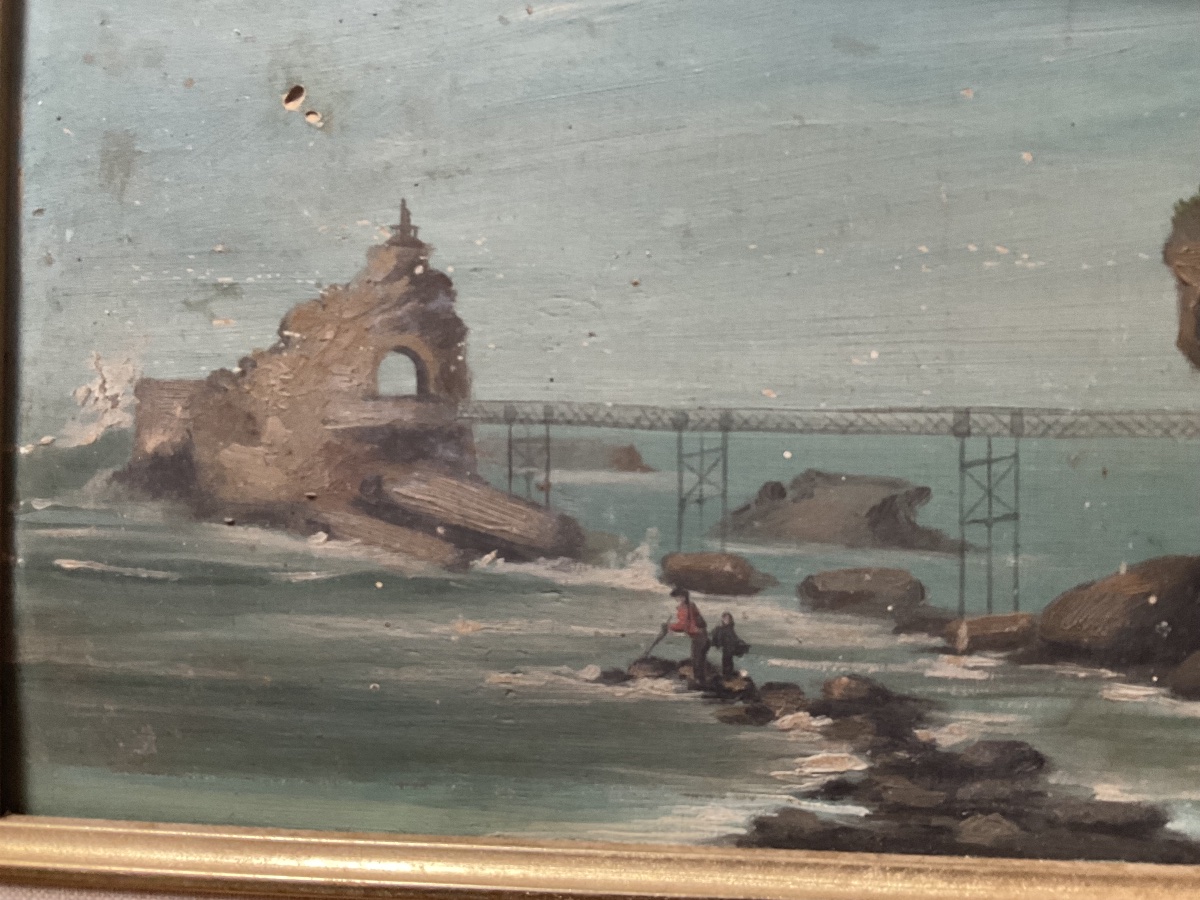 Biarritz, July 30, 1885; Oil On Wood, In Its Original Condition-photo-2