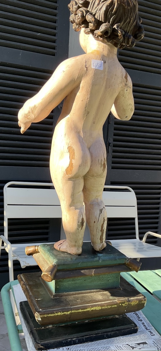 Enfant Jesus bois XVIIIe Espagne Hauteur 74cm-photo-4