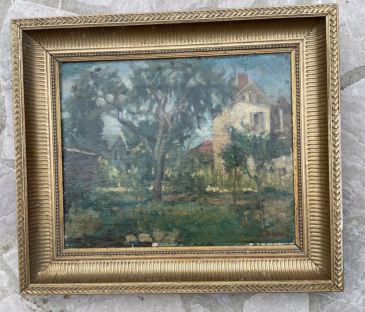 Canvas Mounted On Wood, A Very Impressionist Landscape -photo-3