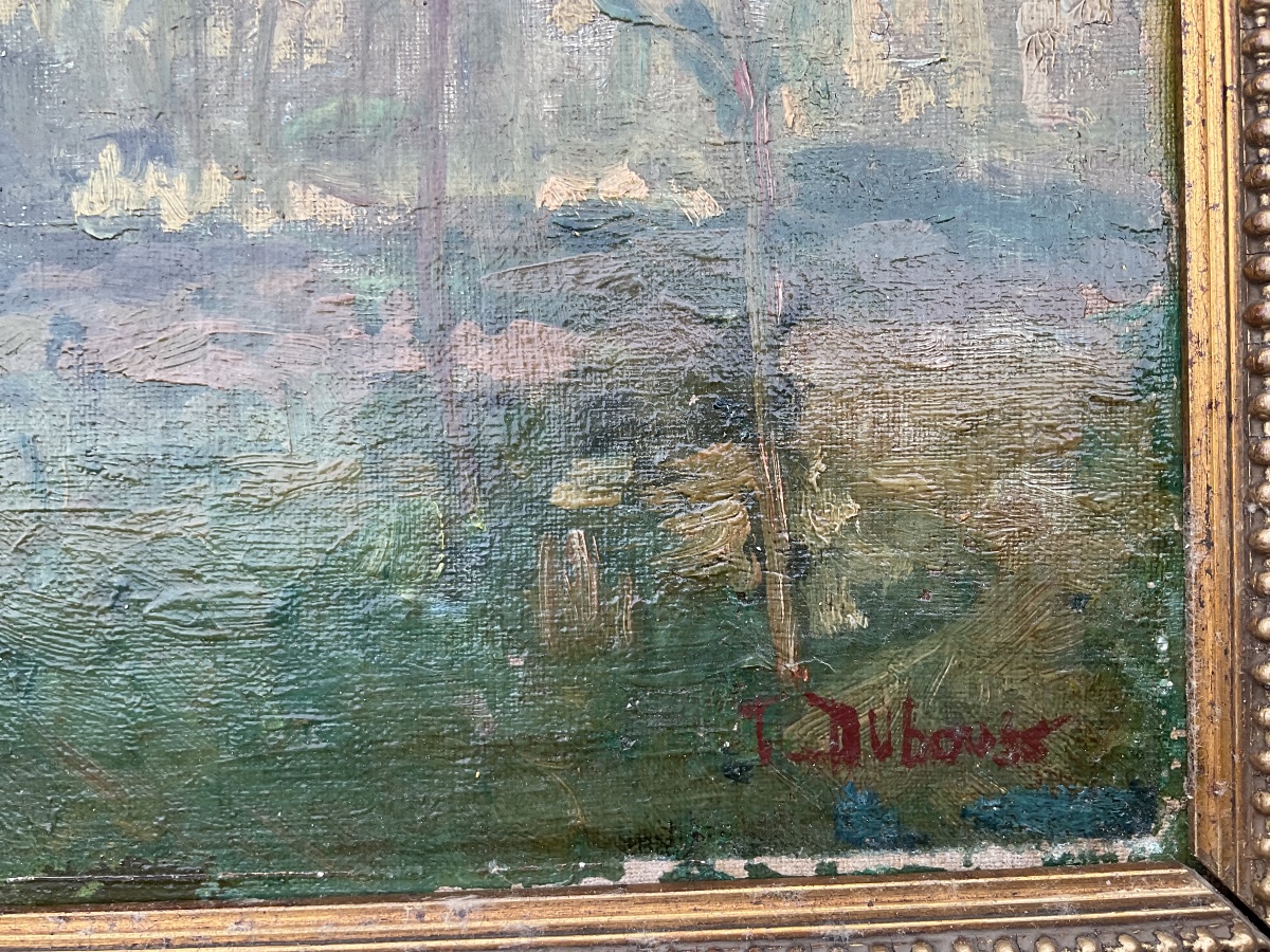 Canvas Mounted On Wood, A Very Impressionist Landscape -photo-4