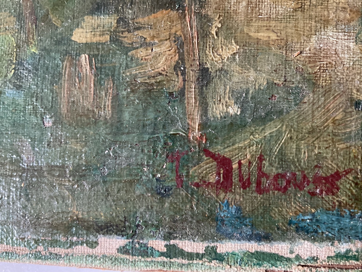Canvas Mounted On Wood, A Very Impressionist Landscape -photo-1