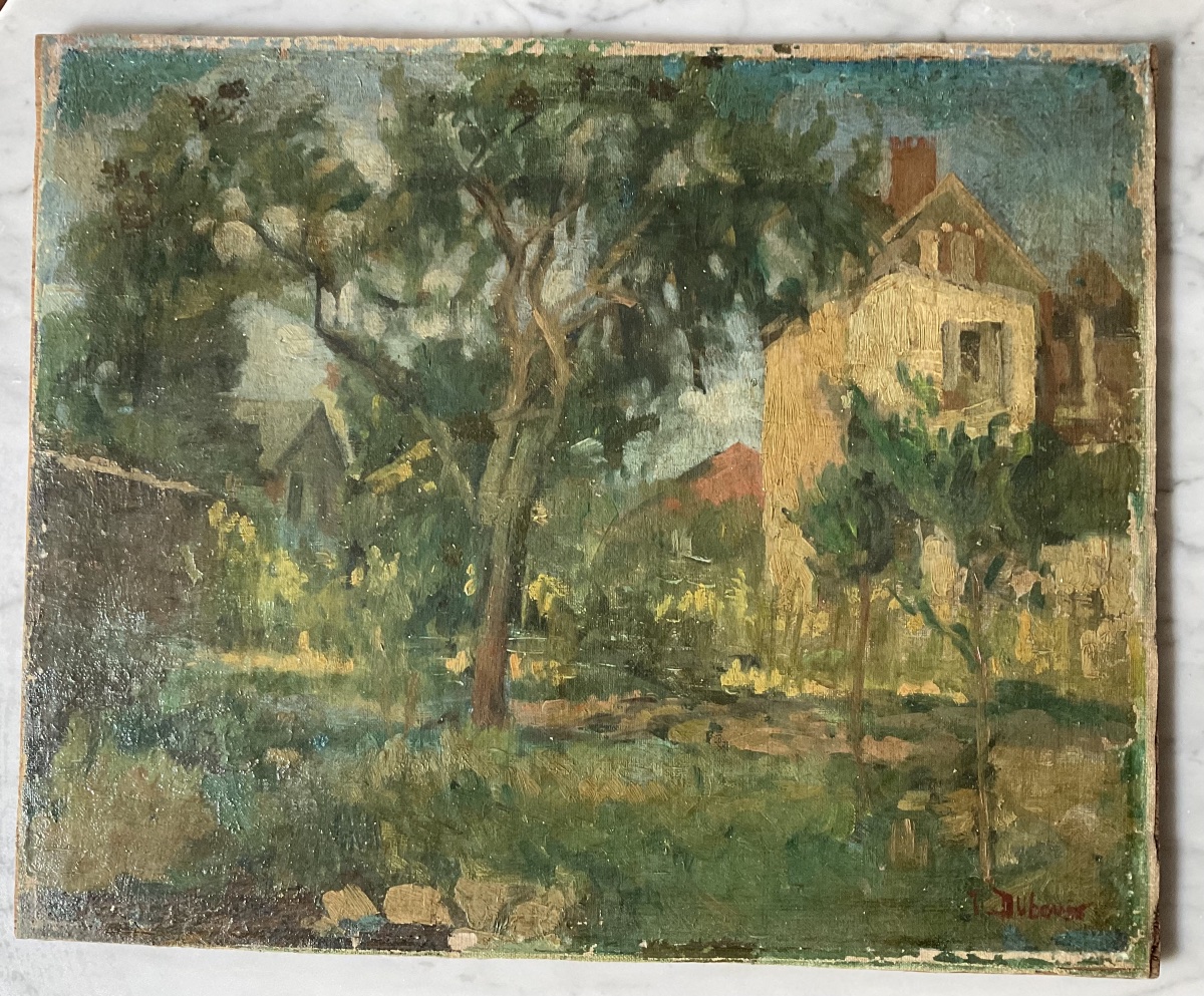 Canvas Mounted On Wood, A Very Impressionist Landscape -photo-2