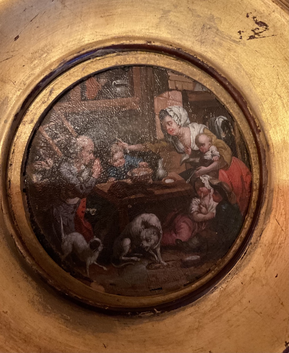École française du XVIIIE HUILE SUR PAPIER-photo-4