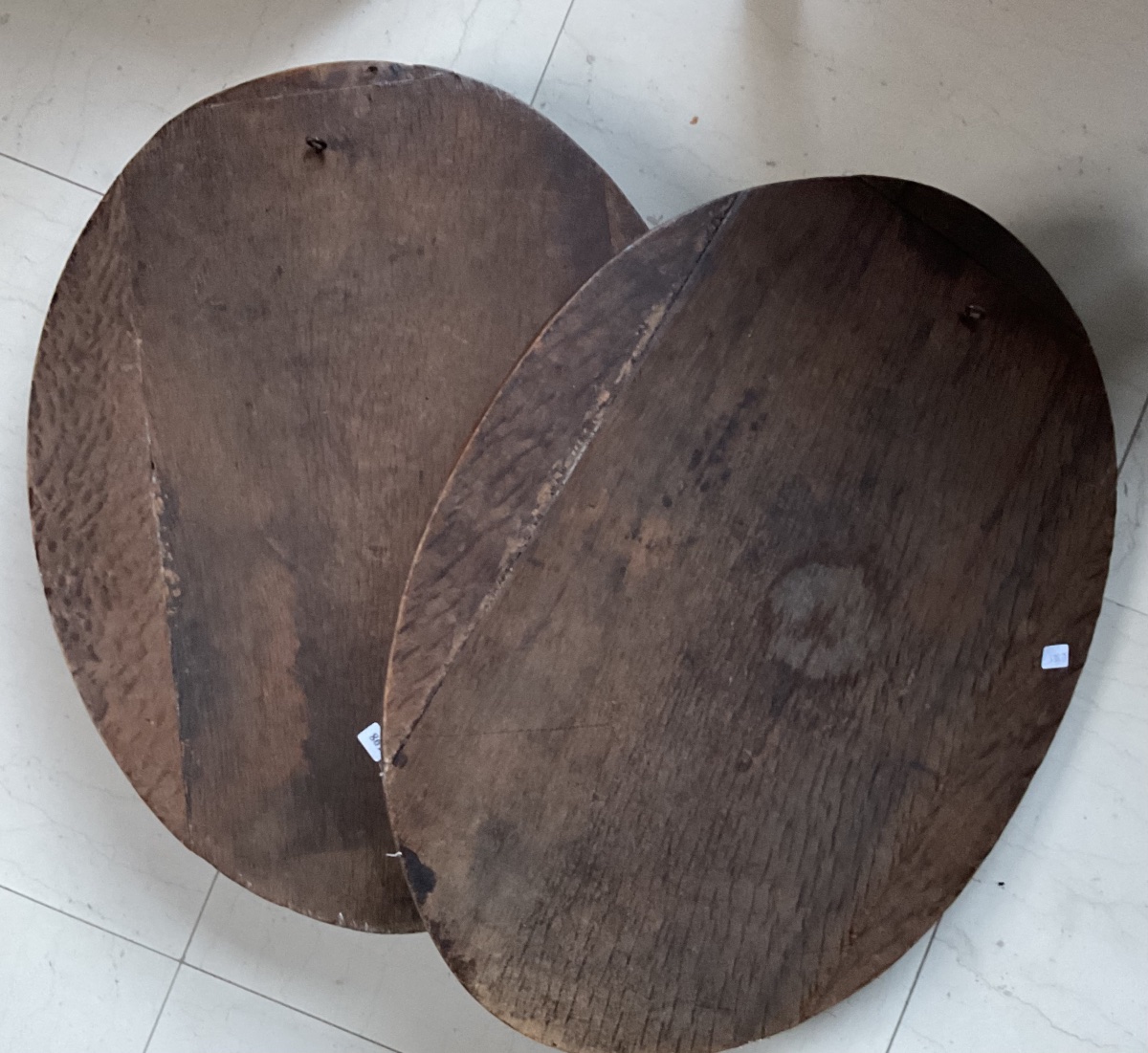 Large Pair Of 18th-century Oak Medallions-photo-3
