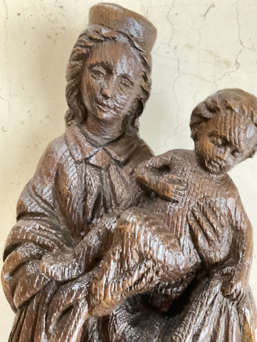 Vierge à l’enfant bois Nord de la France -photo-3