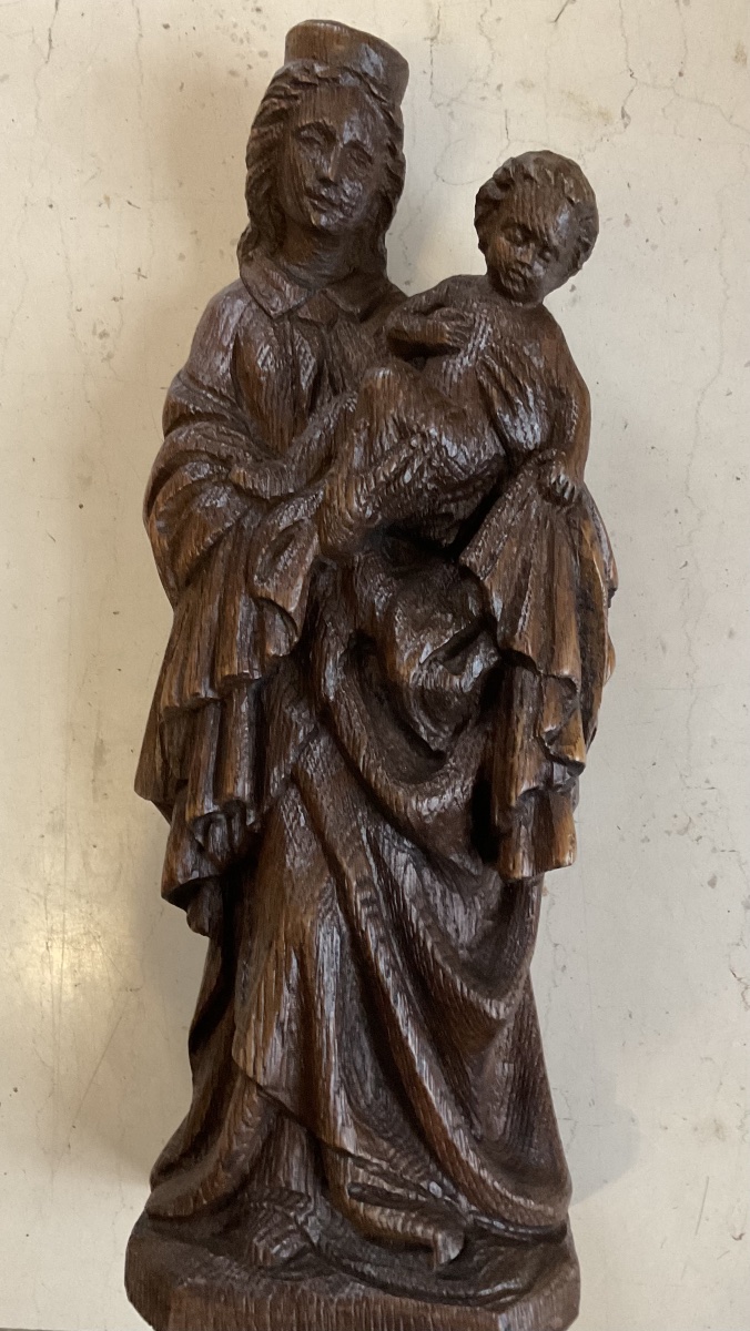 Vierge à l’enfant bois Nord de la France -photo-1