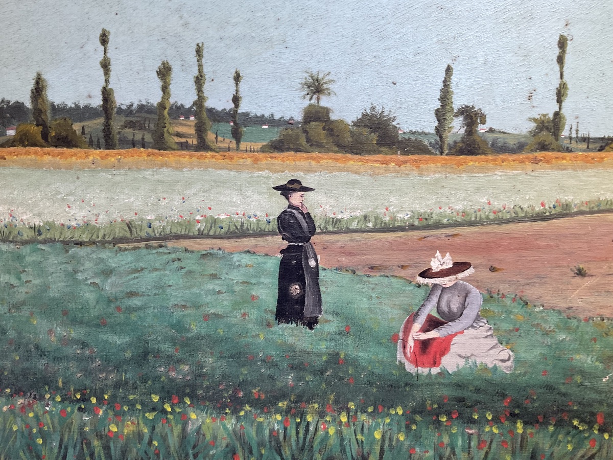 A Naive Painting Of The Lord Of The Manor On His Estate-photo-4