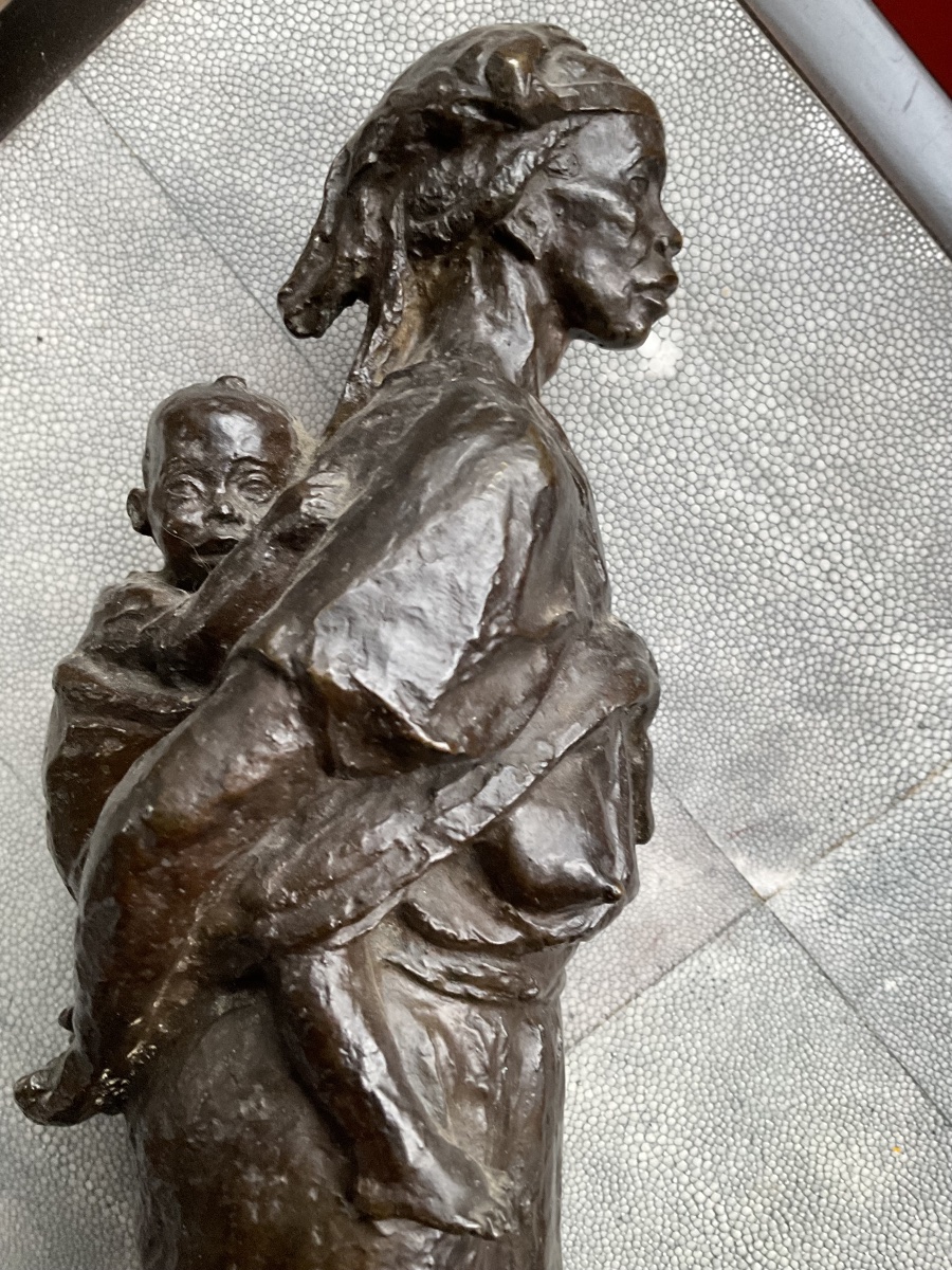 Clarisse Lévy Kingbourg  Maternité Africaine bronze-photo-2