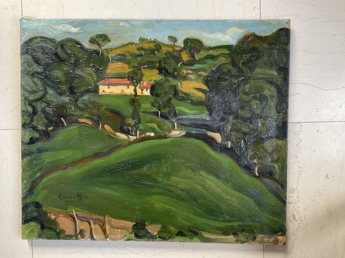 Landscape Of Spain, Oil On Canvas -photo-2