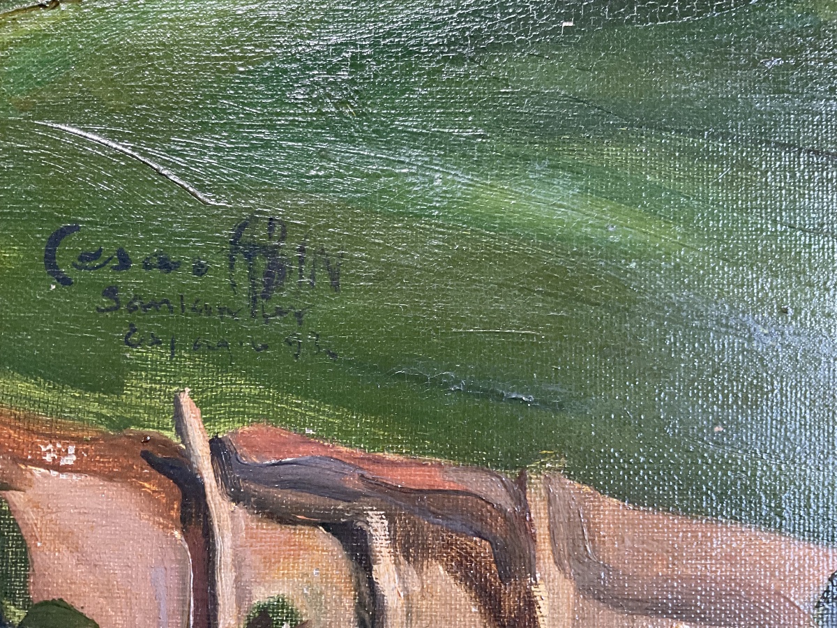 Landscape Of Spain, Oil On Canvas -photo-4