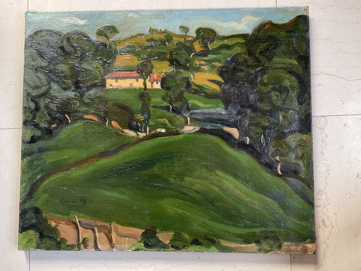 Landscape Of Spain, Oil On Canvas -photo-1