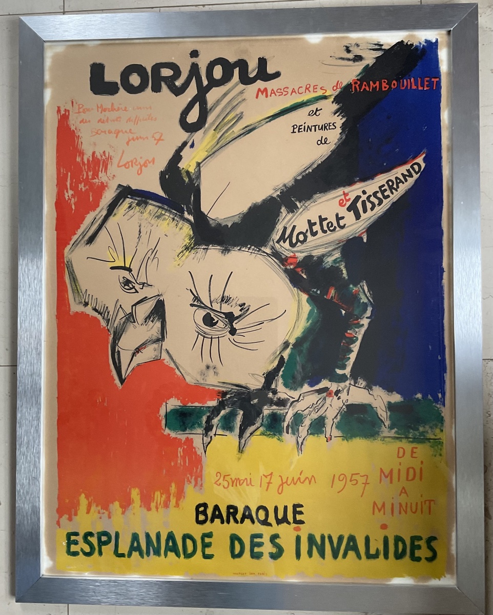 Affiche sous cadre dédicacée B Lorjou1957-photo-3