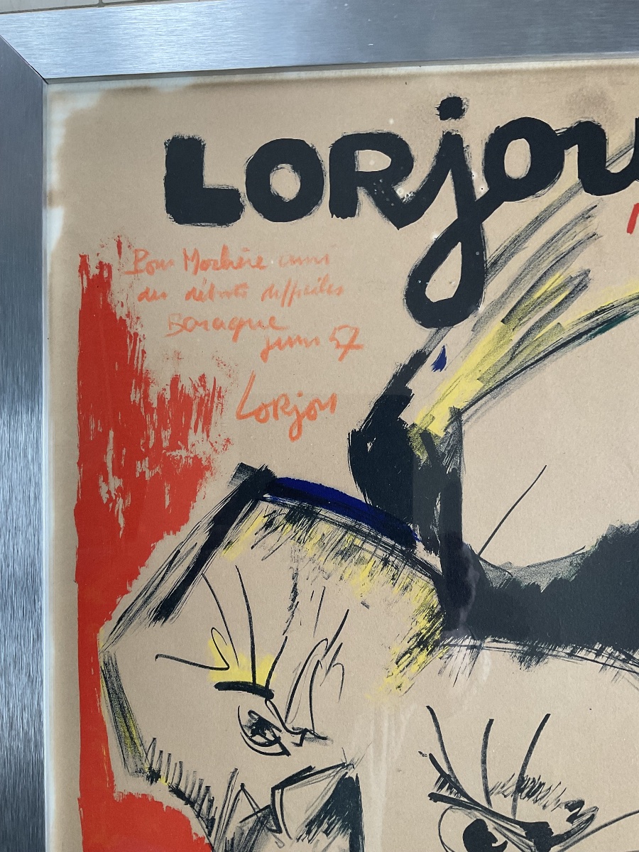Affiche sous cadre dédicacée B Lorjou1957-photo-4